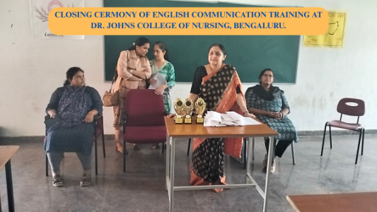 Closing cermony of English communication at St. Francis College, bengaluru.