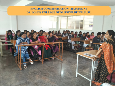 English communication at Dr. Johns College of Nursing, bengaluru.